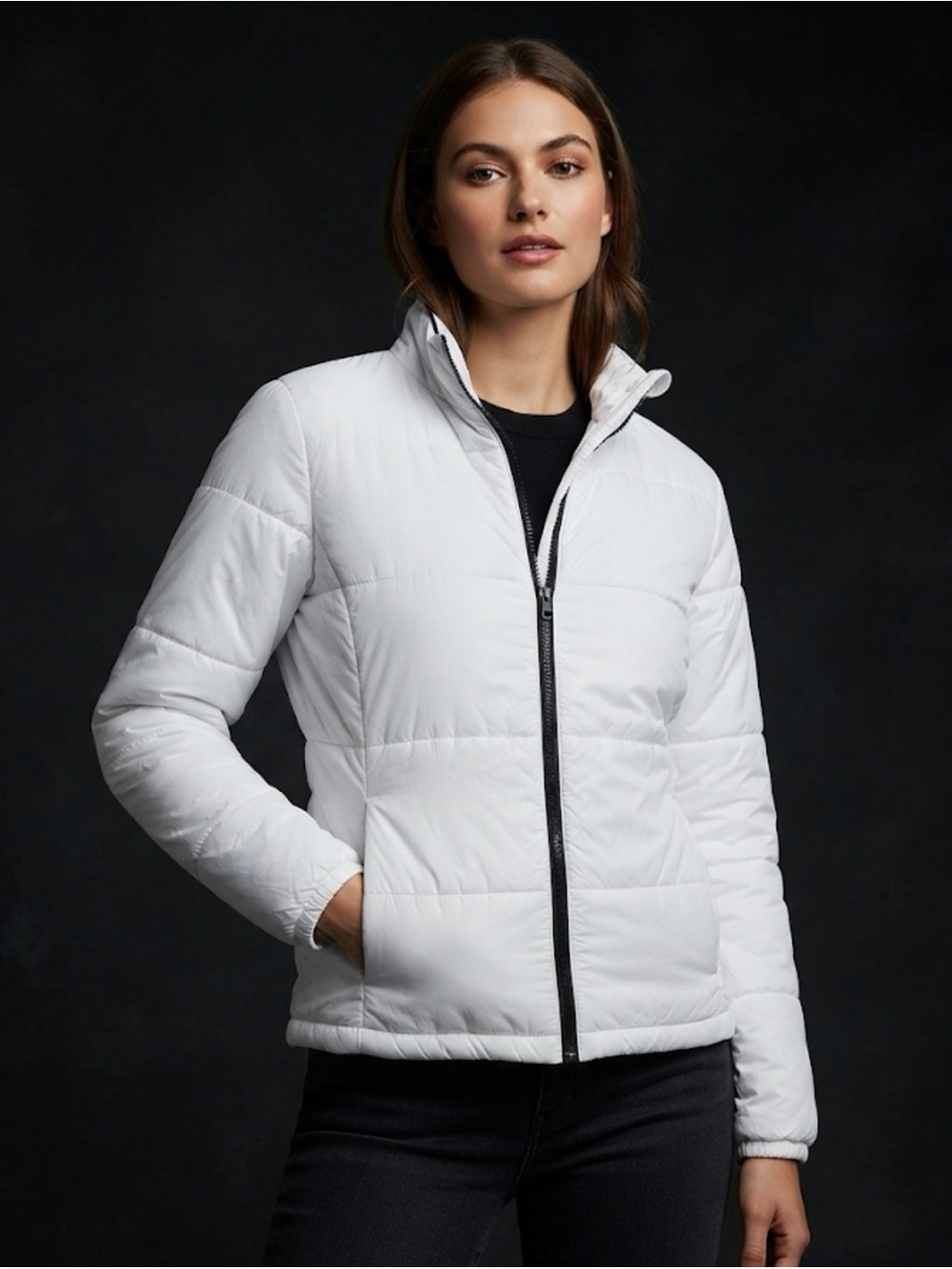 Free Country White Quilted Puffer Jacket - Women's